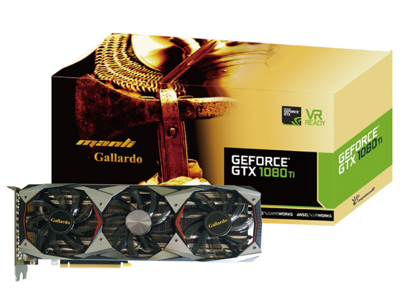PC/タブレット PCパーツ MANLI GeForce® GTX 1080 Ti Gallardo (F371G+N470)-Manli